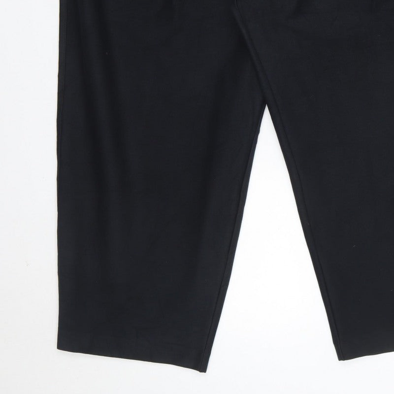 Marks & Spencer Women Black Size 22 Short Tapered High Rise Ankle Trousers