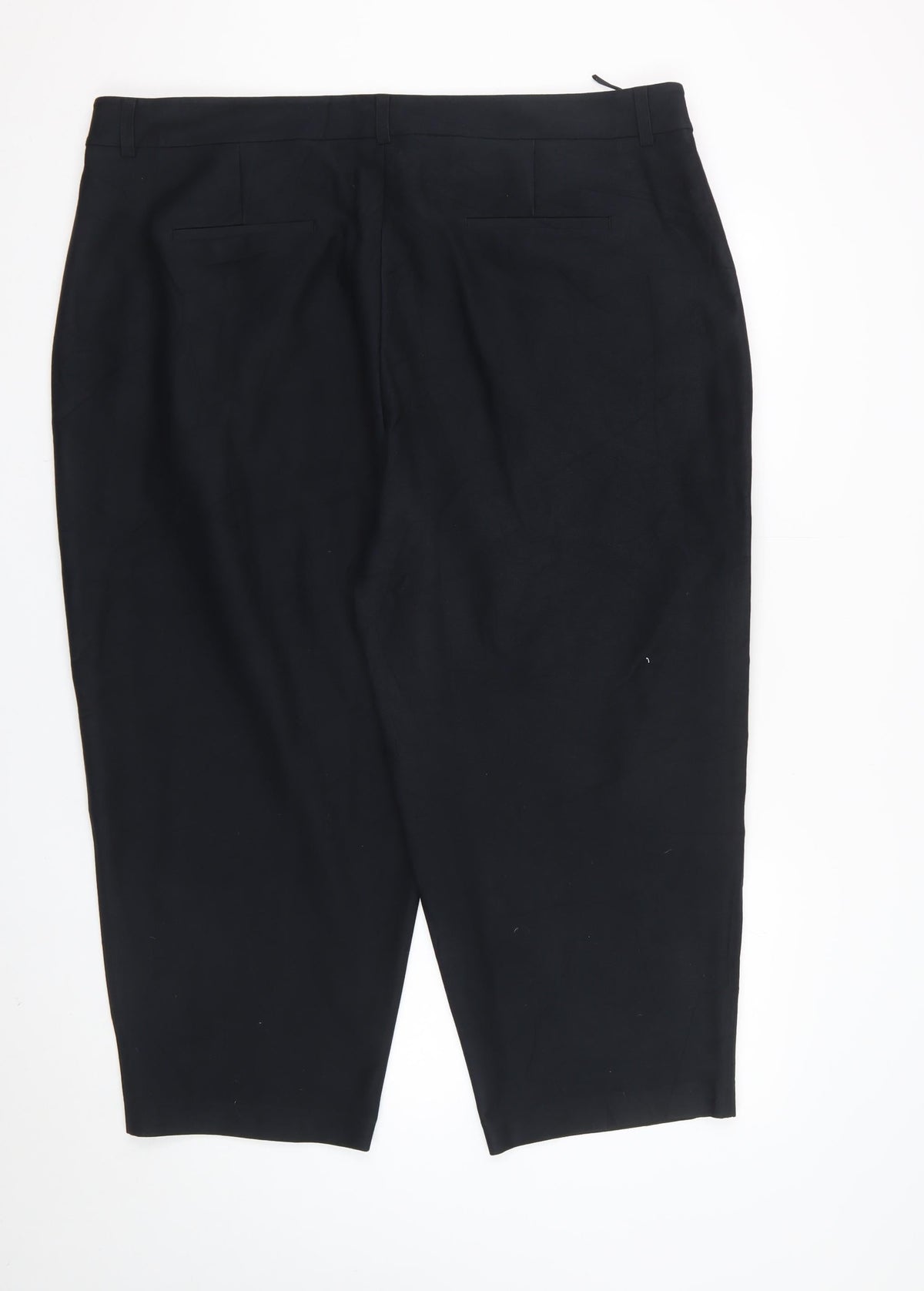 Marks & Spencer Women Black Size 22 Short Tapered High Rise Ankle Trousers