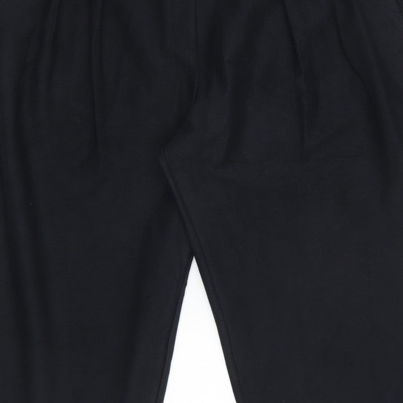 Marks & Spencer Women Black Size 22 Short Tapered High Rise Ankle Trousers