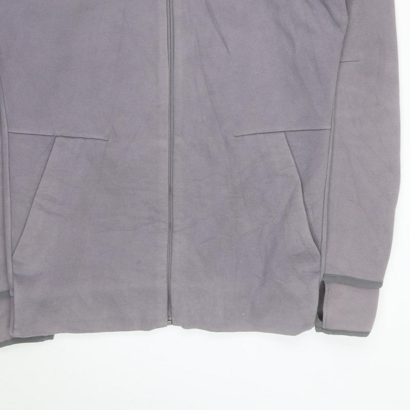 Adidas Men’s Grey S Full Zip Hooded Sports Hoodie Logo