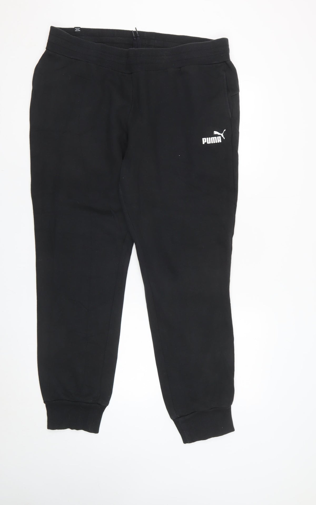 Puma Unisex Adults Black 2XL Jogger Sweatpants Logo Pockets