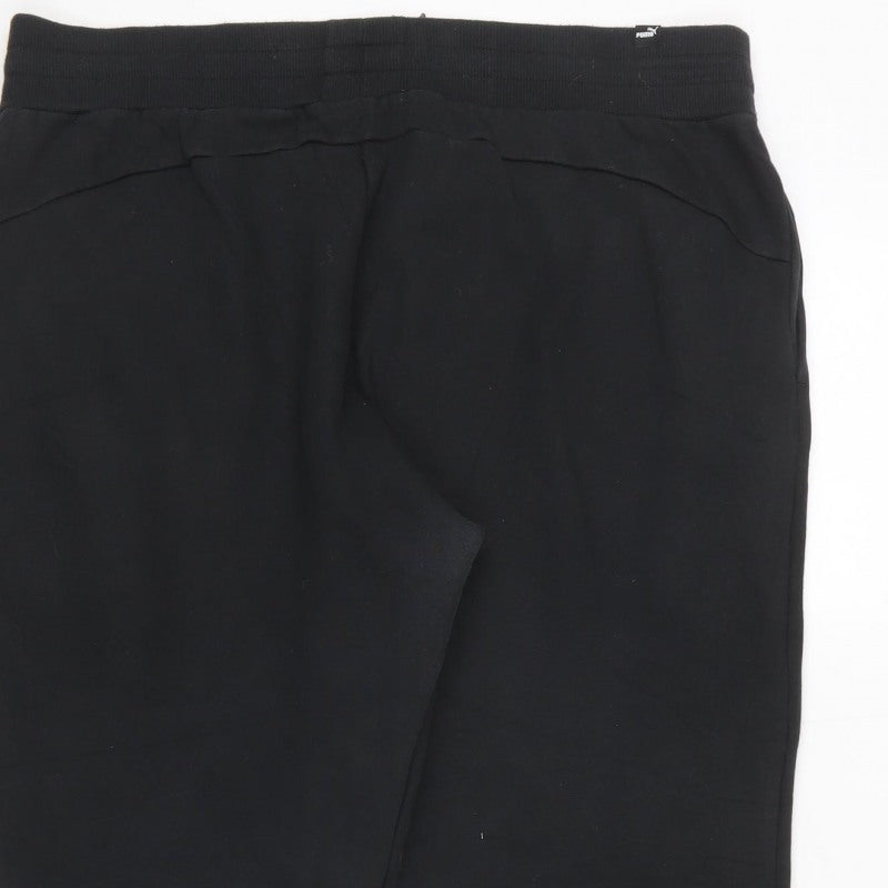 Puma Unisex Adults Black 2XL Jogger Sweatpants Logo Pockets