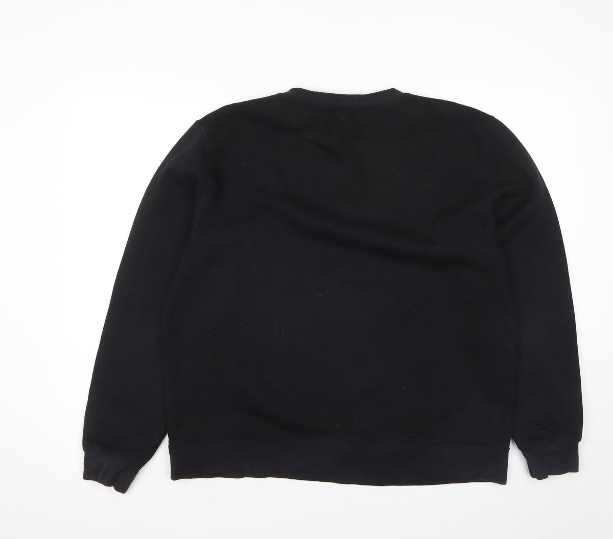 H&M Women’s Black Apologize Logo Crew Neck Pullover Sweatshirt Size M