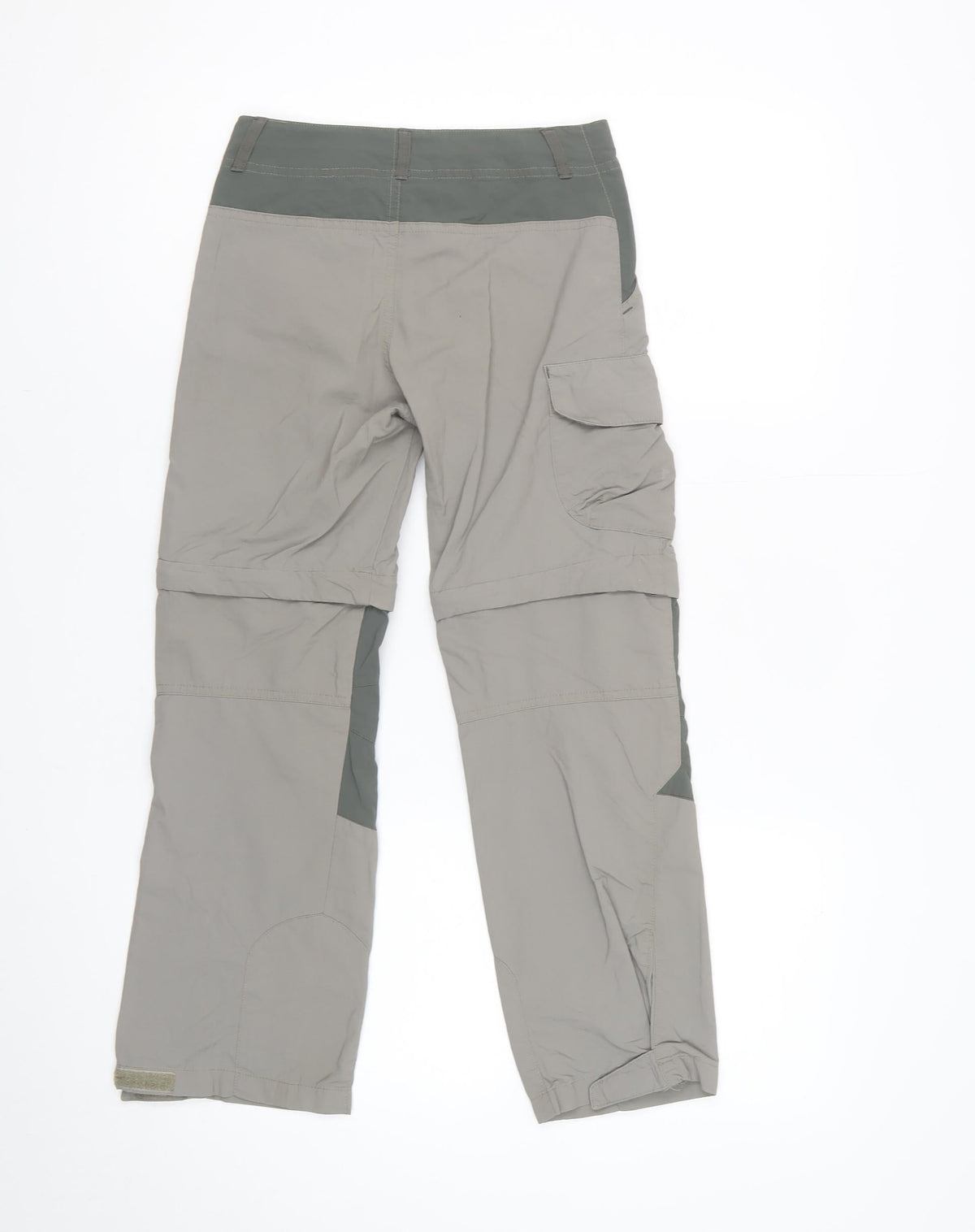 Quechua Boys Grey Green 10 Years Convertible Cargo Hiking Trousers