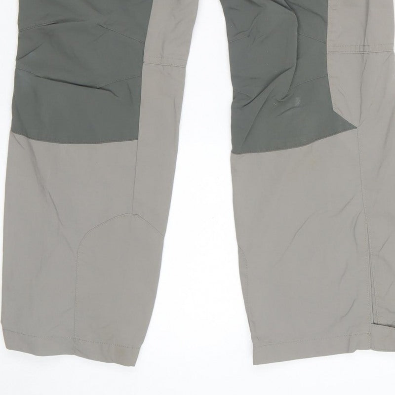 Quechua Boys Grey Green 10 Years Convertible Cargo Hiking Trousers
