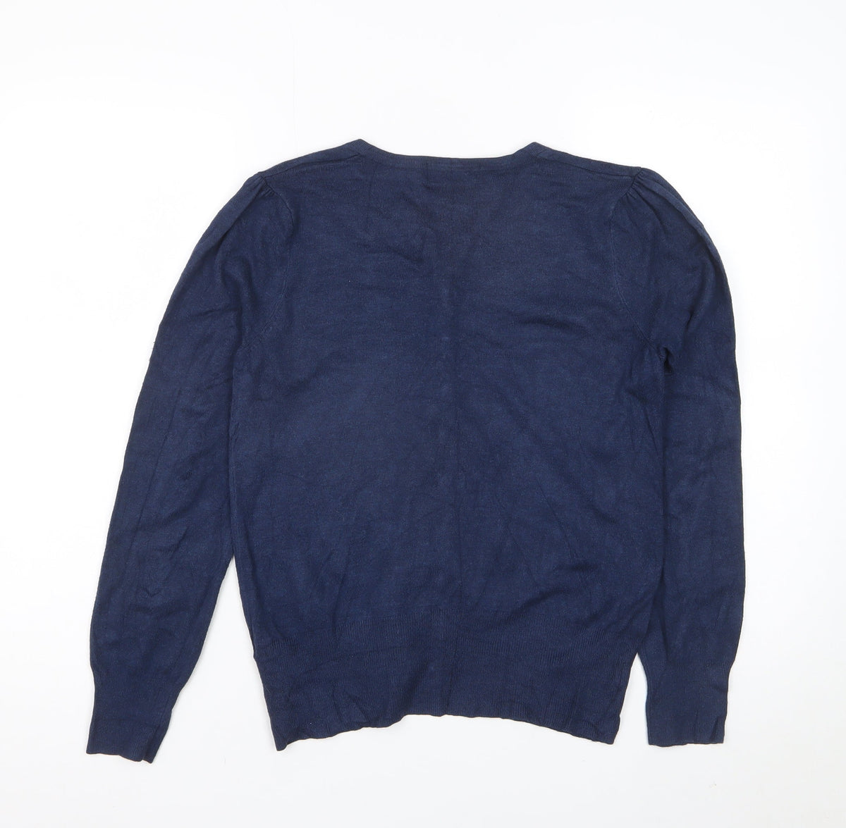 Marks and Spencer Women’s Blue Size M Button Front Cardigan Stretch Knit