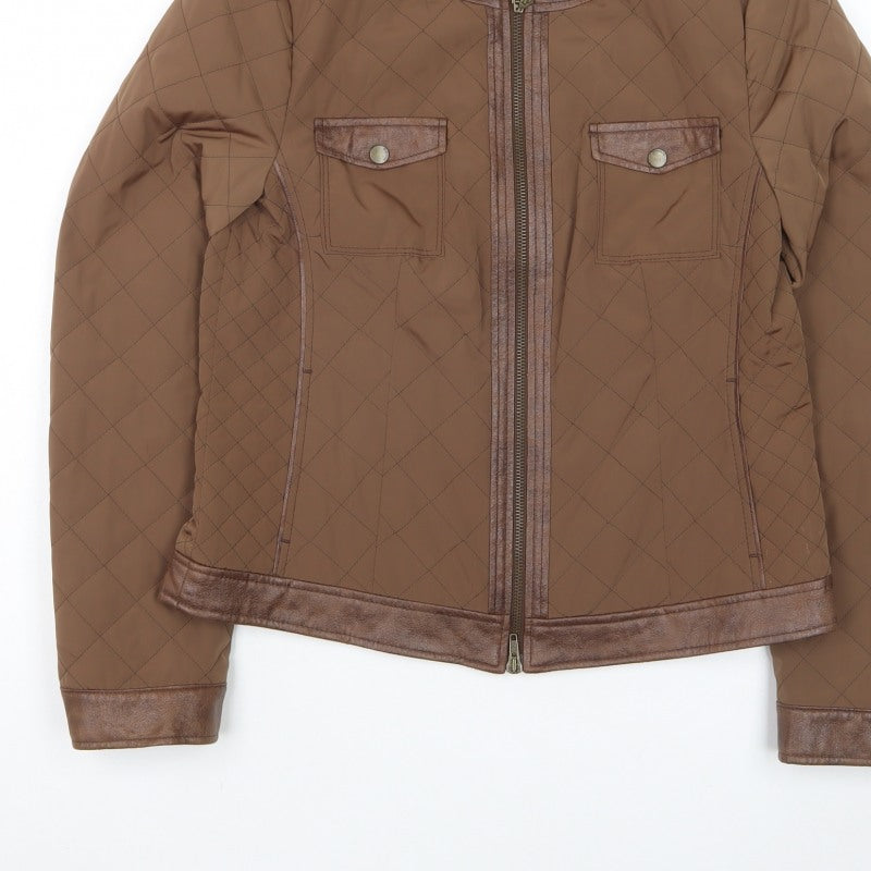 Bianca Women’s Brown UK 10 Quilted Short Padded Jacket