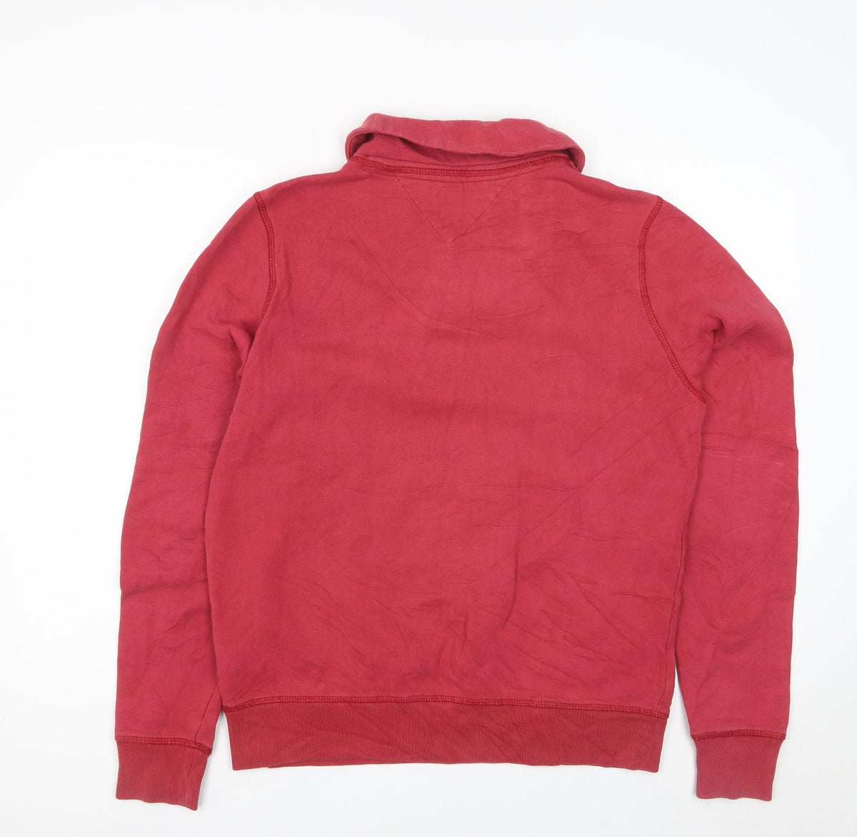 Tommy Hilfiger Men Red S Vintage Fit Toggle Hoodie Fleece Logo