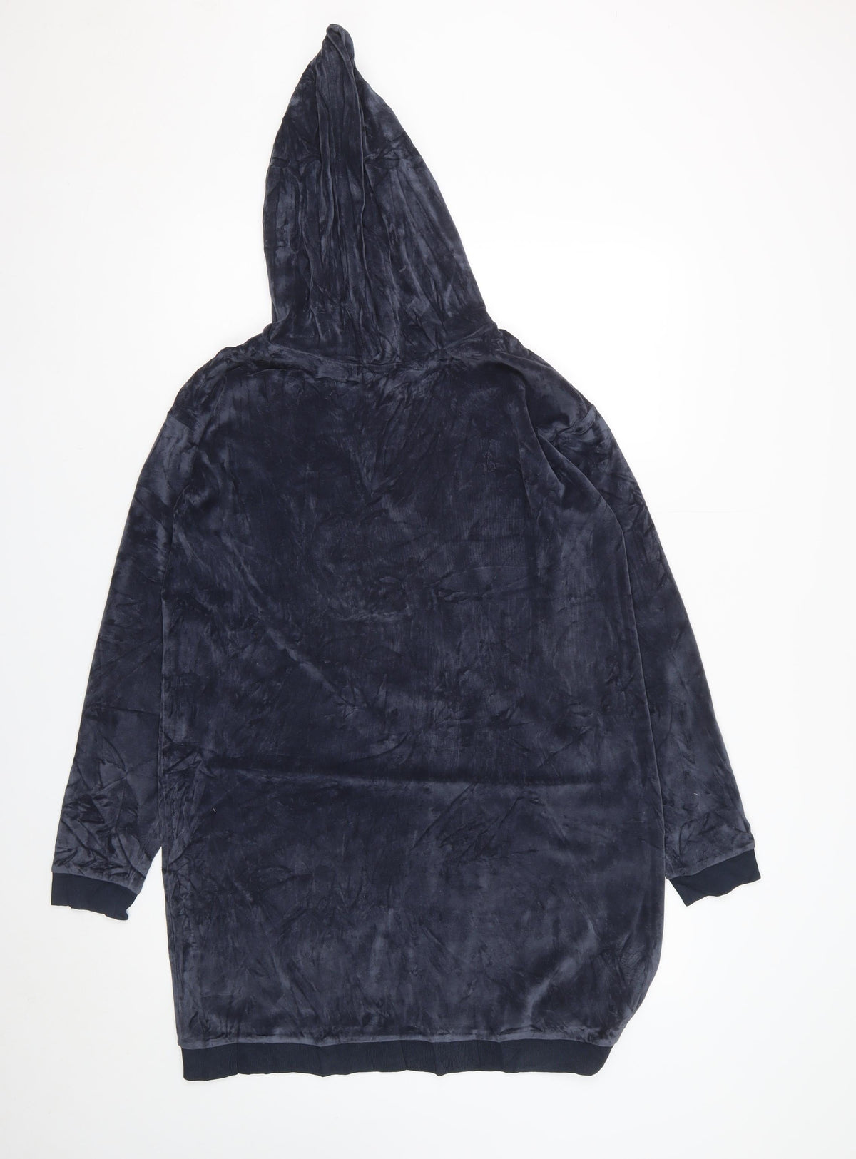 Jack Wills Women’s Blue Velour Pullover Hoodie UK 12 Long Sleeve