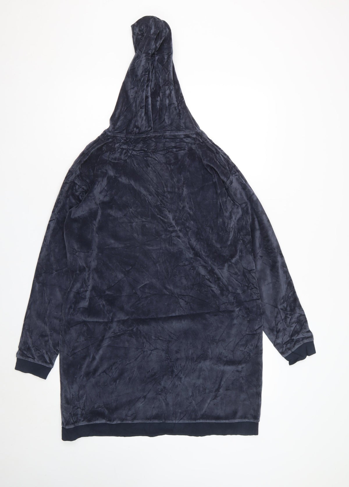Jack Wills Women’s Blue Velour Pullover Hoodie UK 12 Long Sleeve