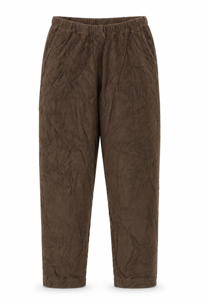 Lands' End Women Brown Corduroy Jogger Trousers UK 10-12 Elastic Waist