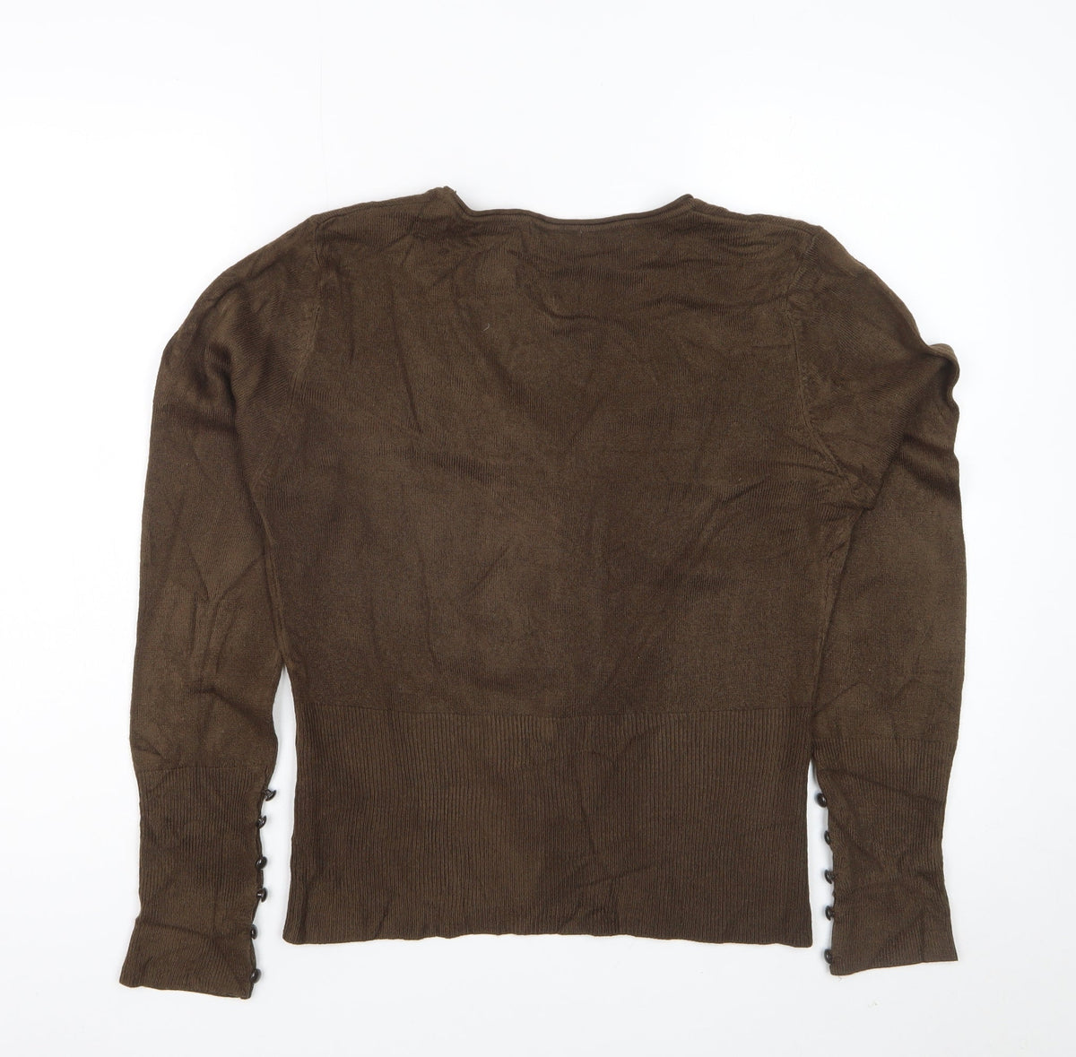 Per Una Women’s Brown Size 14 V-Neck Button Knit Cardigan