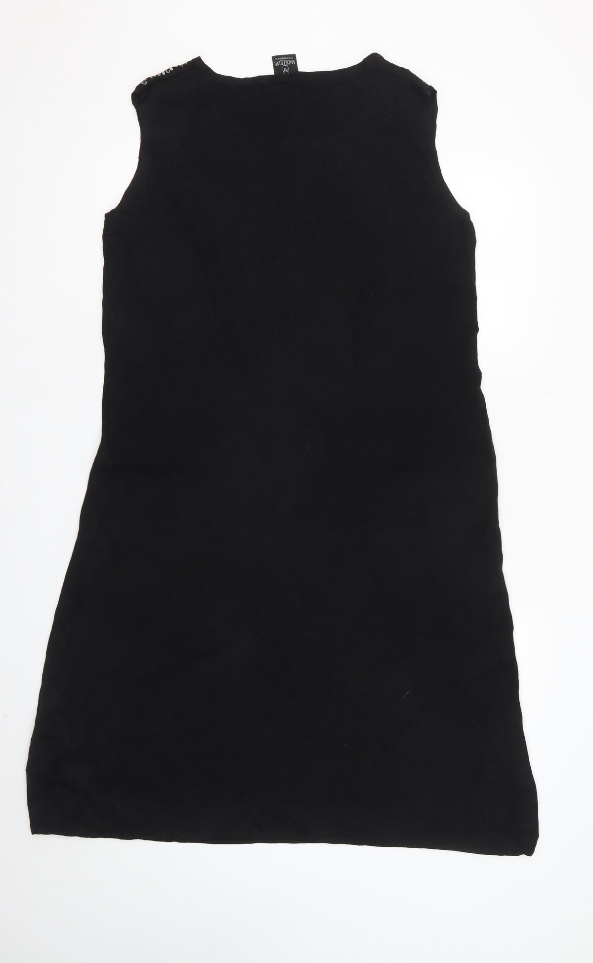 Madeleine Women Black UK 16 Knee Length Sheath Dress Sequin Neckline
