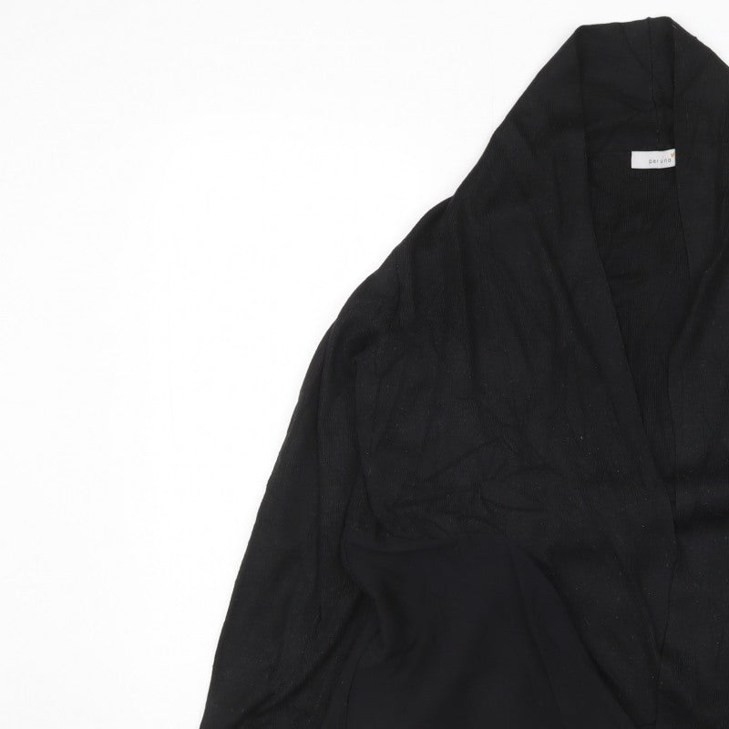Marks & Spencer Per Una Women Black Size 16 Open Wrap Cardigan