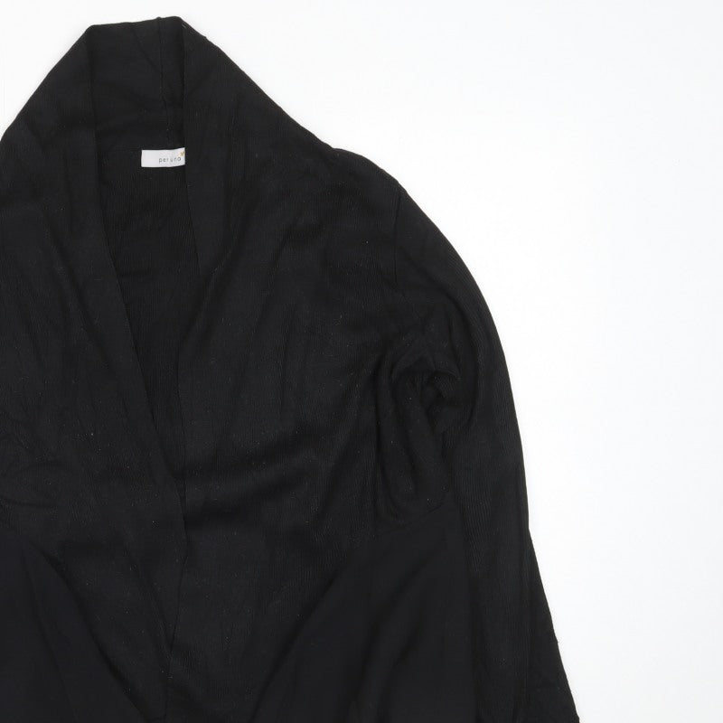 Marks & Spencer Per Una Women Black Size 16 Open Wrap Cardigan