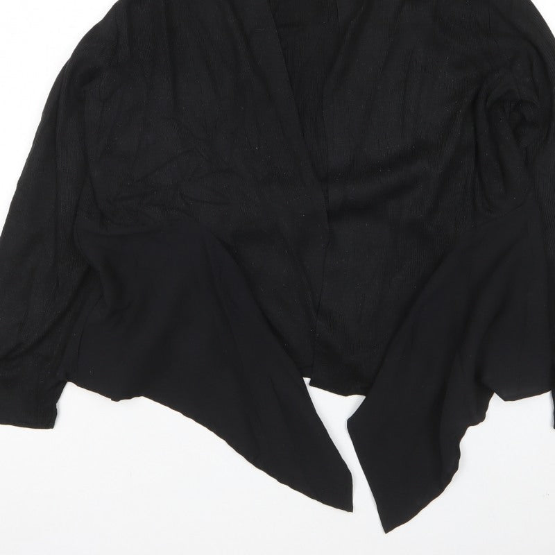 Marks & Spencer Per Una Women Black Size 16 Open Wrap Cardigan