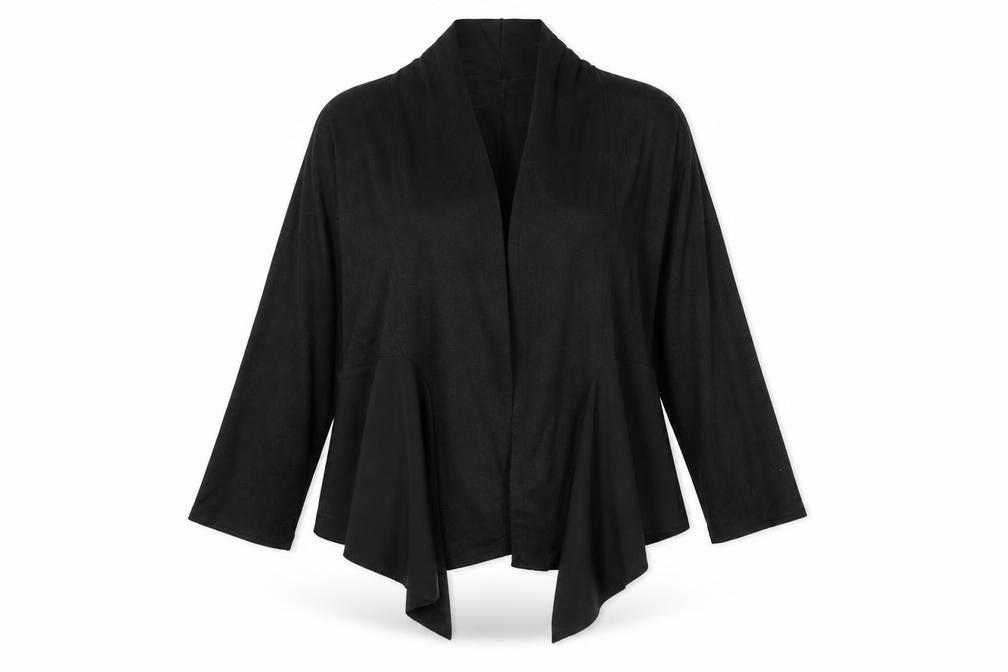 Marks & Spencer Per Una Women Black Size 16 Open Wrap Cardigan