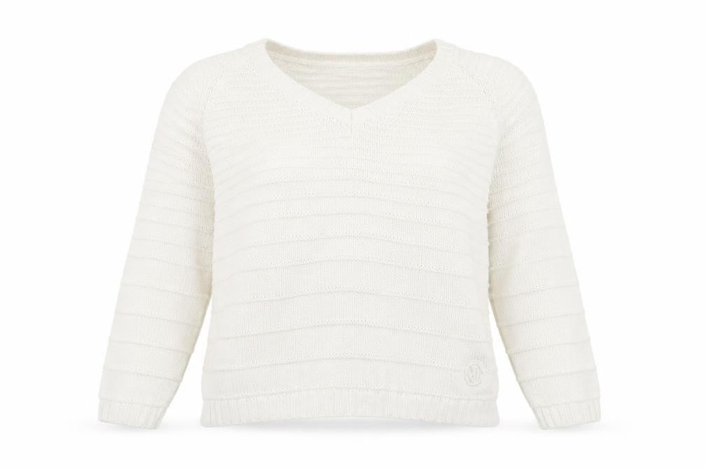 Armani Jeans Women Ivory UK 12 Cable Knit Cotton Pullover Jumper