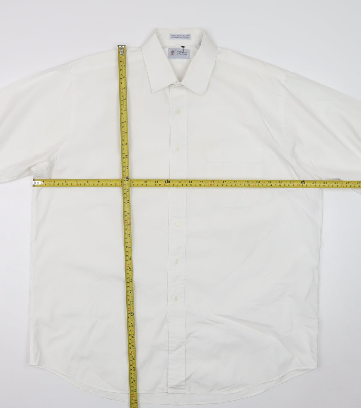 Austin Reed Men’s Ivory M 17in Polycotton Long Sleeve Formal Shirt