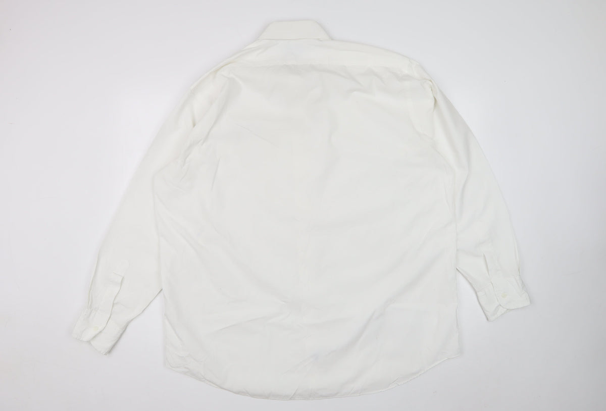 Austin Reed Men’s Ivory M 17in Polycotton Long Sleeve Formal Shirt