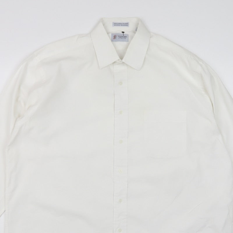 Austin Reed Men’s Ivory M 17in Polycotton Long Sleeve Formal Shirt