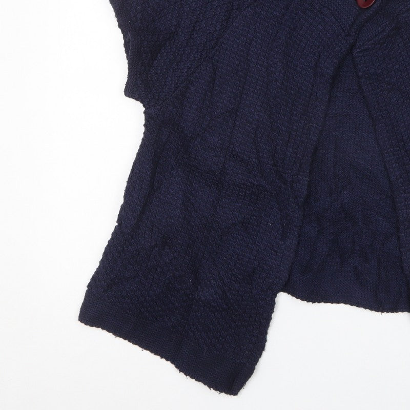 Wallis Women’s Blue L Short Sleeve Knit Cardigan One Button