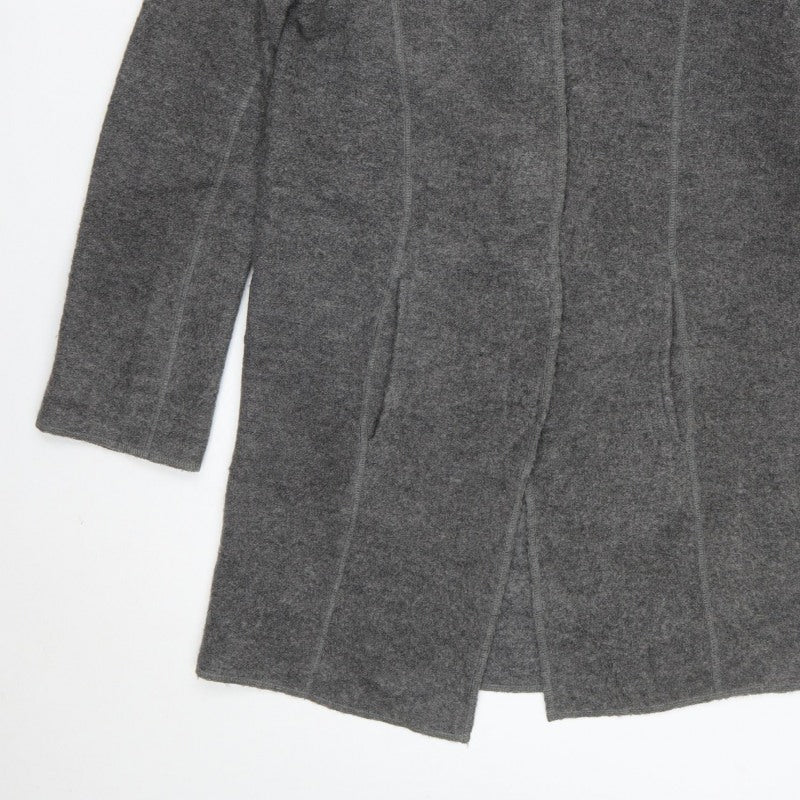 Linea Women’s Grey Size S Long Knit Open Coatigan with Pockets