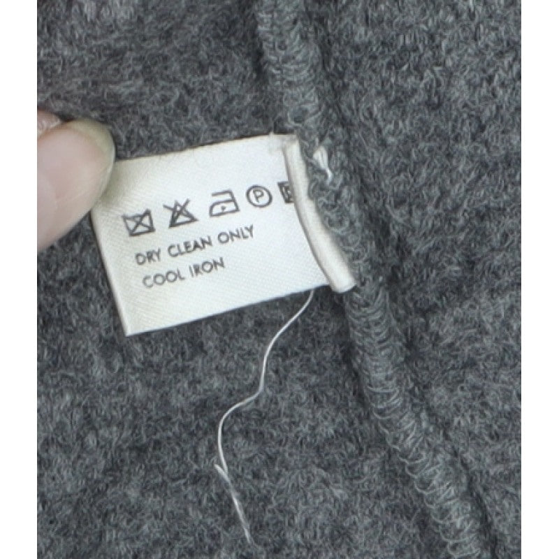 Linea Women’s Grey Size S Long Knit Open Coatigan with Pockets
