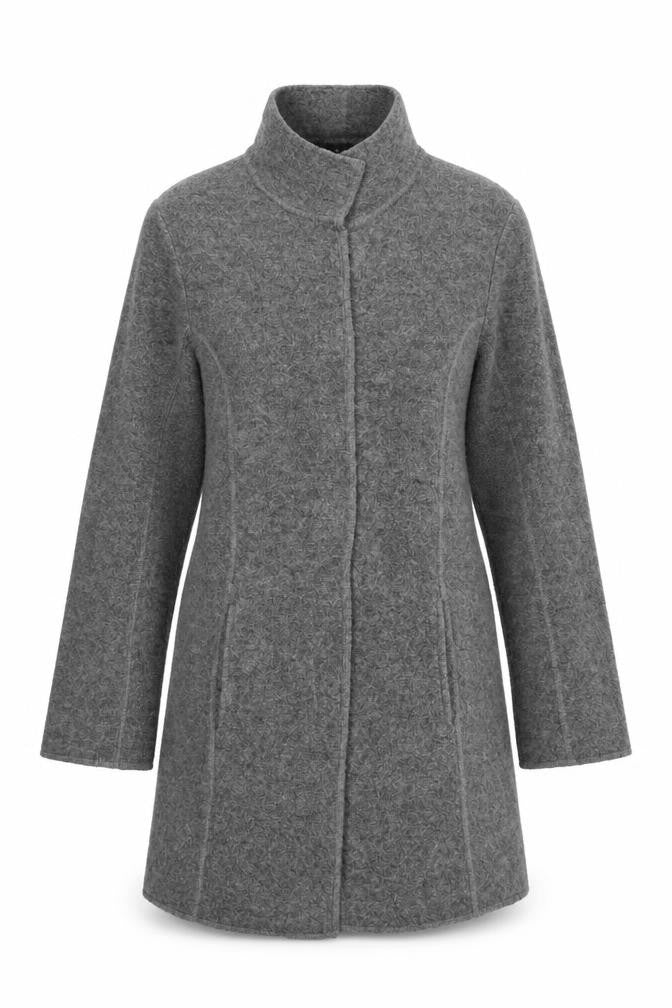 Linea Women’s Grey Size S Long Knit Open Coatigan with Pockets