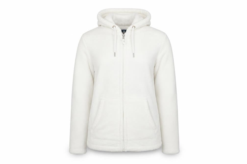 Mountain Warehouse Women’s Ivory UK 12 Hooded Fleece Zip Jacket