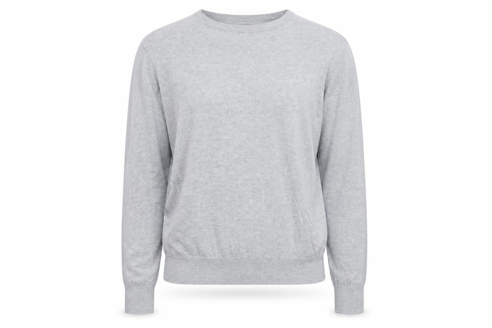 Uniqlo Women Grey XS Crew Neck Long Sleeve Fine Knit Pullover Jumper