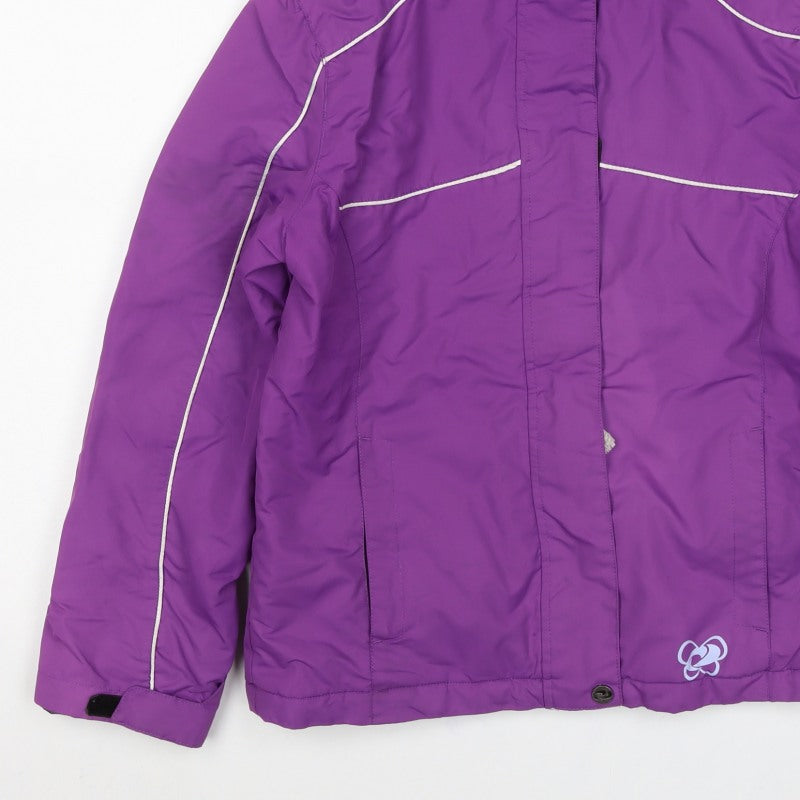 The Realm Girls Purple 11-12 Ski Jacket Hooded Insulated Reflective