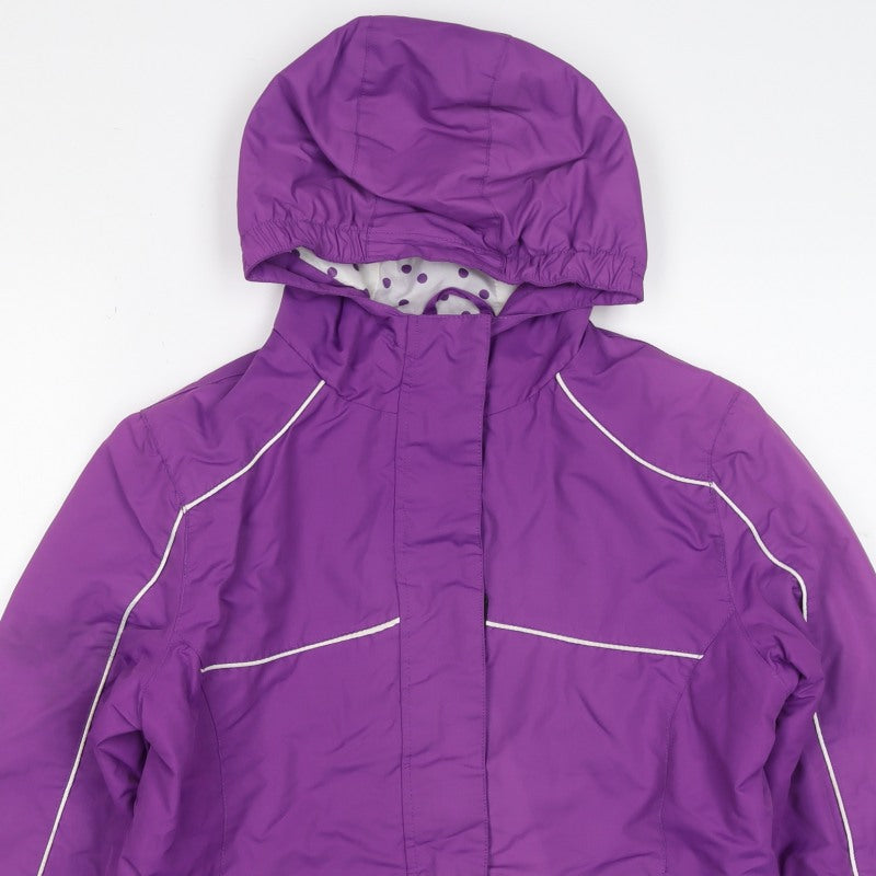 The Realm Girls Purple 11-12 Ski Jacket Hooded Insulated Reflective