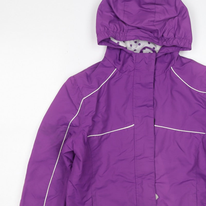 The Realm Girls Purple 11-12 Ski Jacket Hooded Insulated Reflective