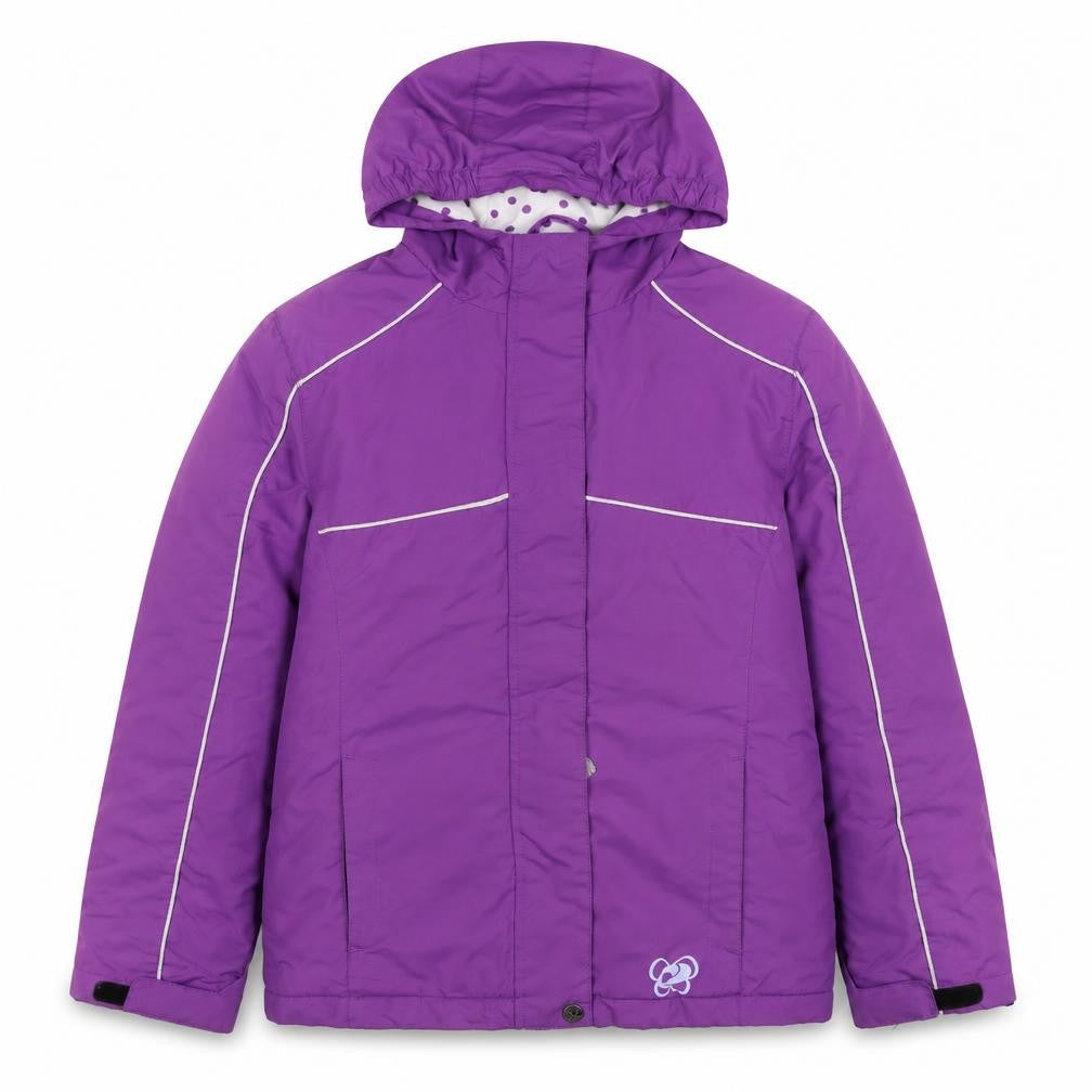 The Realm Girls Purple 11-12 Ski Jacket Hooded Insulated Reflective