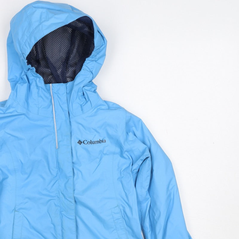 Columbia Boys Blue 7-8 Years Omni-Tech Hooded Waterproof Windbreaker Jacket