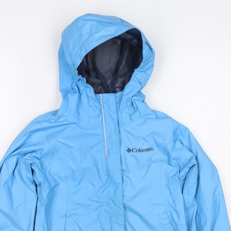 Columbia Boys Blue 7-8 Years Omni-Tech Hooded Waterproof Windbreaker Jacket