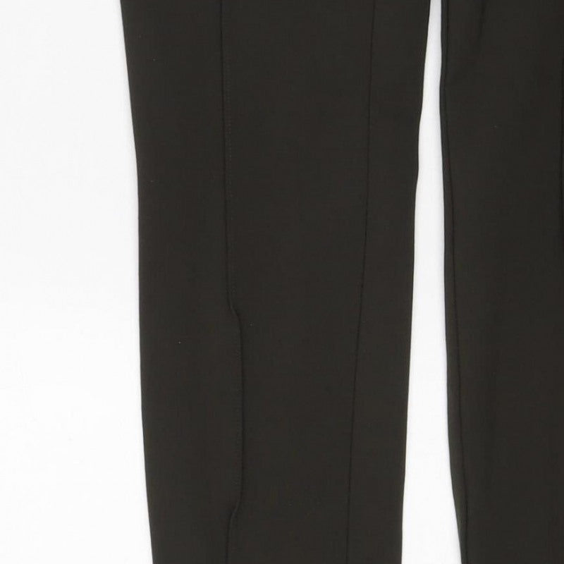 H&M Women Black UK 8 Stretch Pocket Ankle Leggings