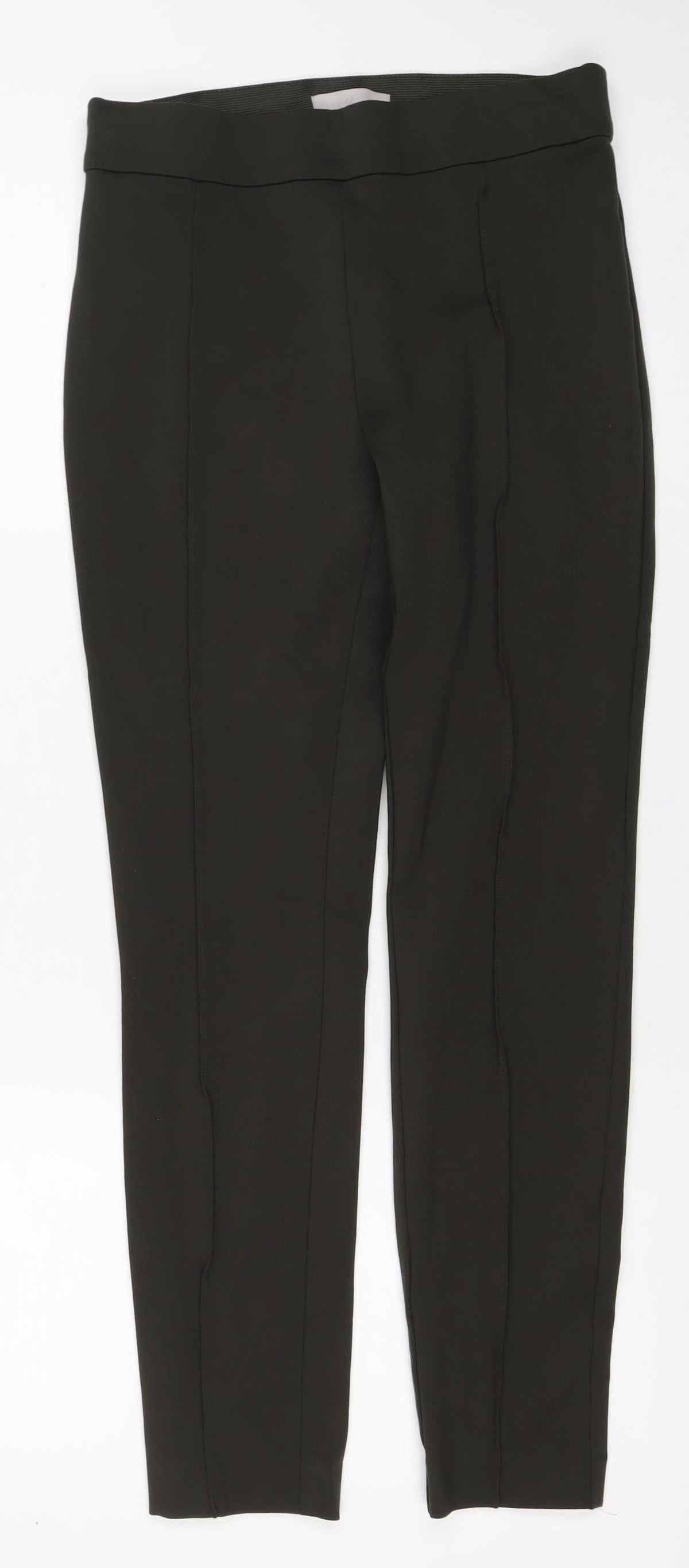 H&M Women Black UK 8 Stretch Pocket Ankle Leggings