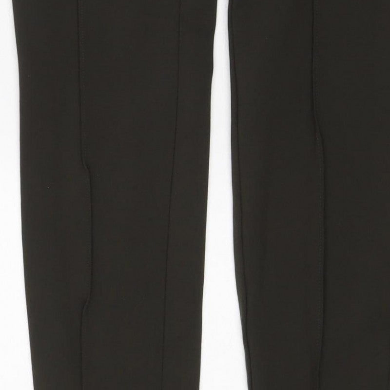H&M Women Black UK 8 Stretch Pocket Ankle Leggings