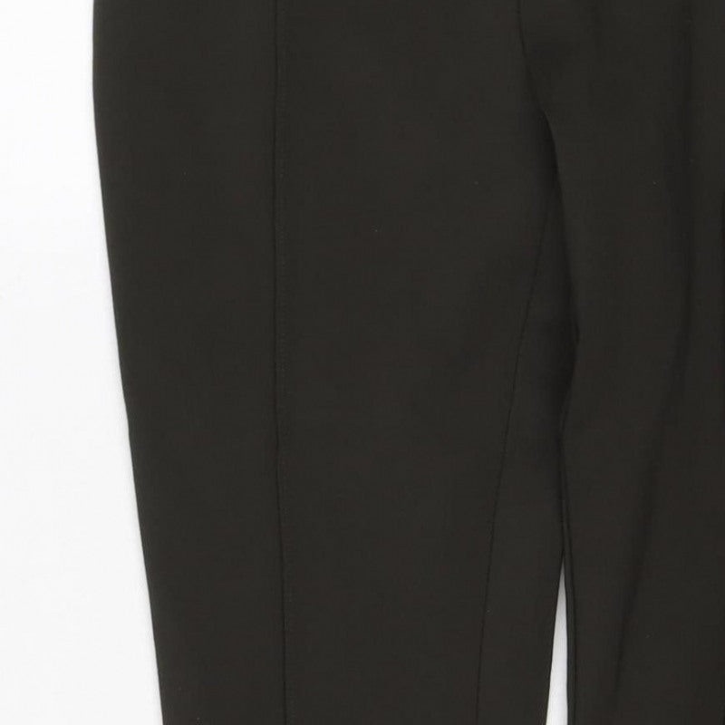 H&M Women Black UK 8 Stretch Pocket Ankle Leggings