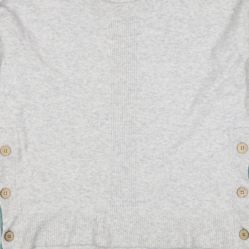 White Stuff Women Grey Wool Alpaca Blend Button Detail Jumper UK 12