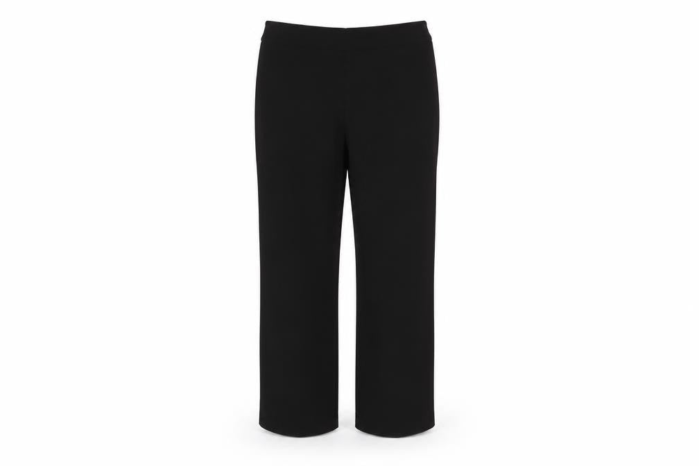 Wallis Women Black UK 12 Straight Leg Pull-On Stretch Trousers