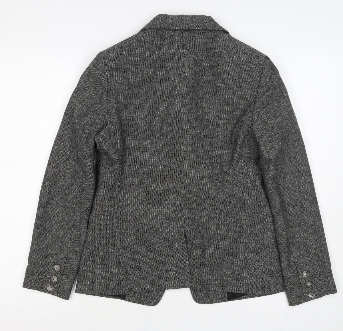 John Lewis Women's Grey UK 10 Flecked Wool Blend Lined Blazer
