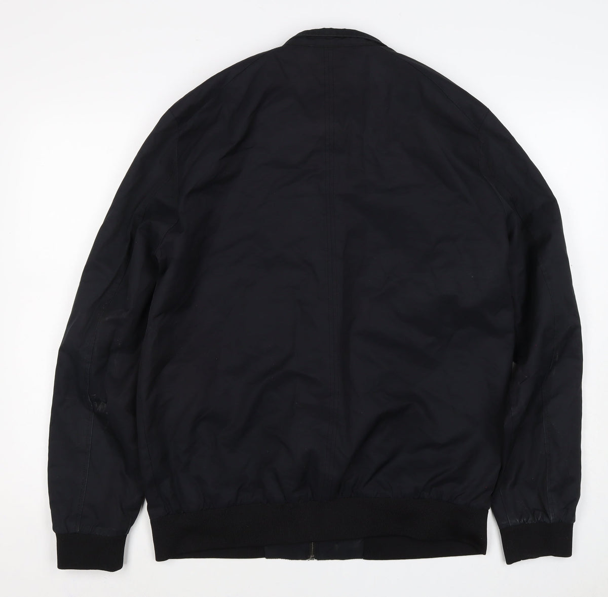 Burton Menswear Men Black L Bomber Jacket Full Zip Lightweight