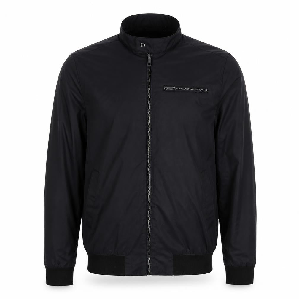 Burton Menswear Men Black L Bomber Jacket Full Zip Lightweight