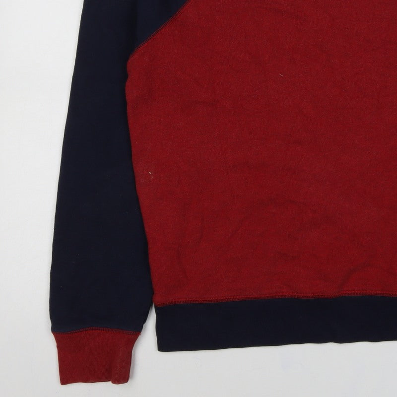 GAP Men’s Red Navy S Crew Neck Raglan Pullover Sweatshirt