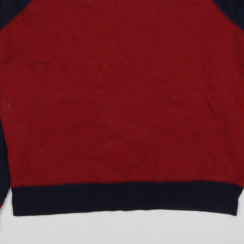 GAP Men’s Red Navy S Crew Neck Raglan Pullover Sweatshirt