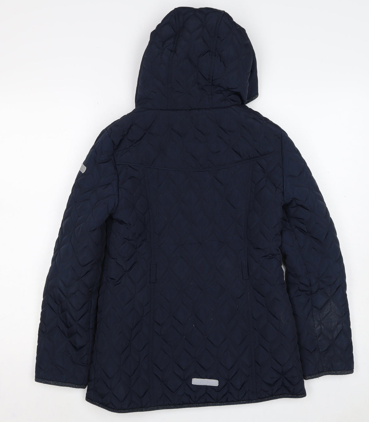 Jasper Conran Girls Navy 11-12 Years Quilted Hooded Puffer Jacket
