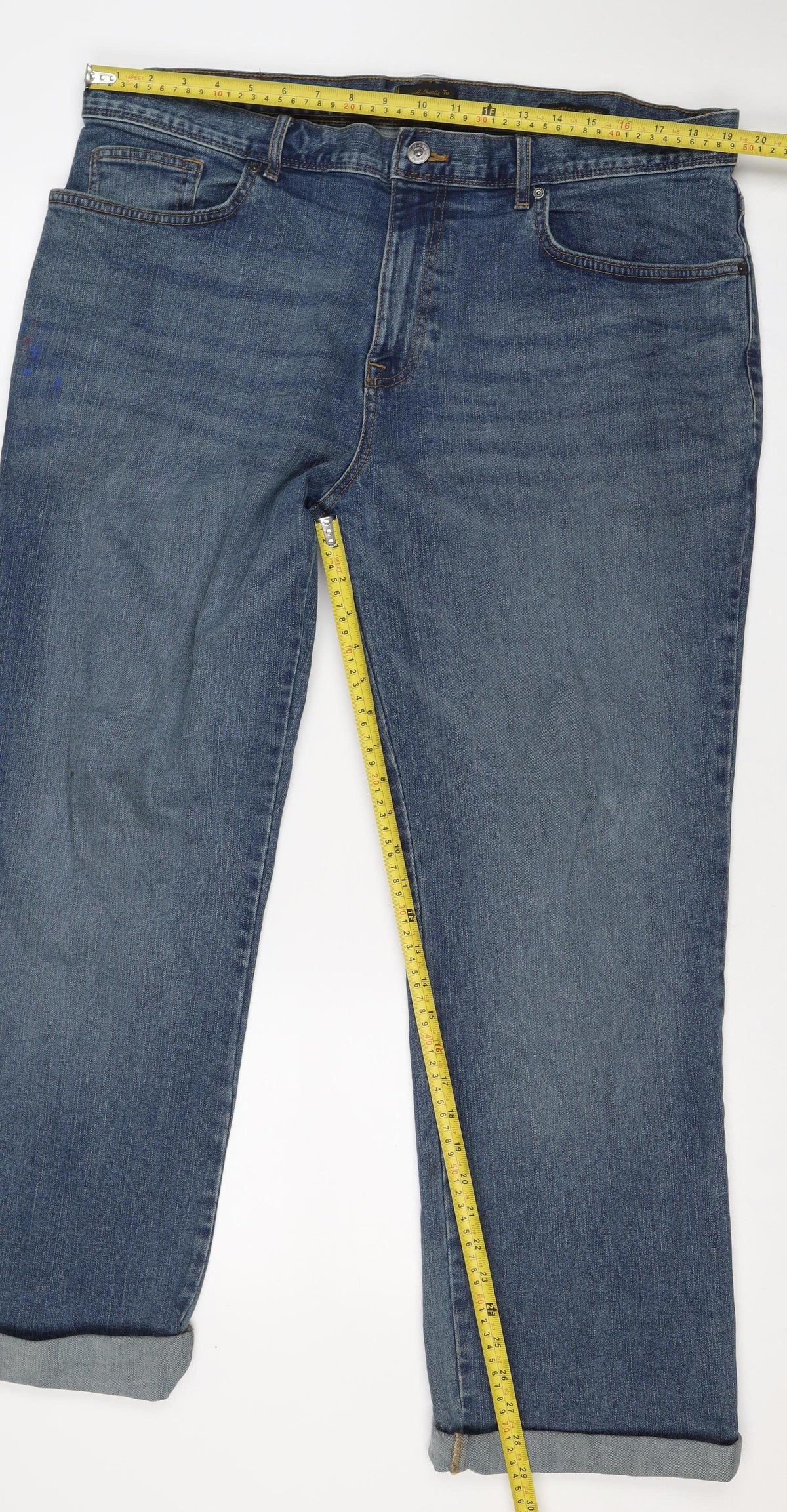 Ted Baker Men’s Blue W38 L32 Regular Straight Denim Jeans